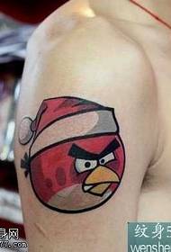 Naoružajte ljutiti uzorak ptica tetovaža