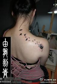 Мода популярная модель татуировки птица одуванчик