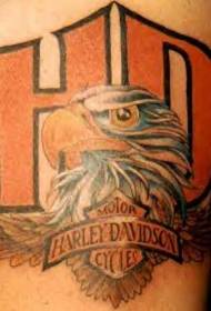 Harley Davidson-Logo mit Adler-Tattoo-Muster