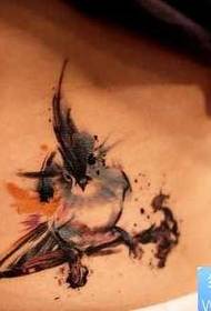 Taille mooie vogel tattoo patroon