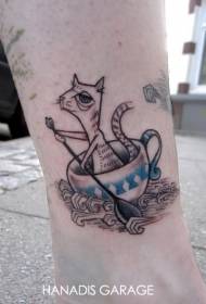 Tattookpụrụ egbugbu cat na iko nwa ehi