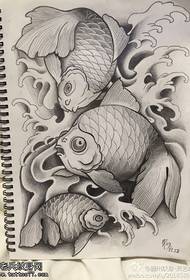 Рукопись татуировки рыбы