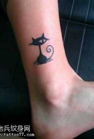 Leg trend cat totem tattoo pattern