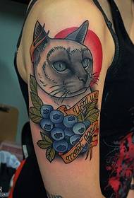 Намунаи tattoo blueberry гурба китфи