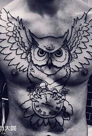 Rinta pöllö totem tatuointi malli