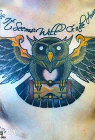 Chest owl tattoo dongosolo