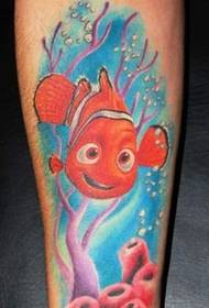 Tatuaggio Nemo con motivo a pesci pagliaccio Nemo