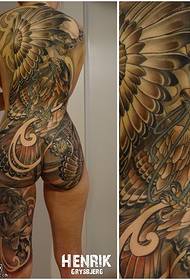 Modello di tatuaggio d'aquila classico in stile europeo e americano