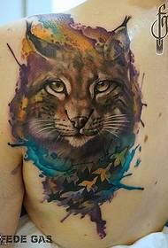 Shoulder watercolor cat model