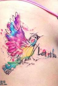 un bello mudellu di tatuaggi di uccelli
