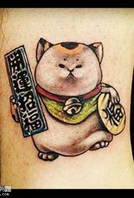 Padrão de tatuagem de gato de perna