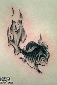 Vzor tetovania brušných čiernych šedých rýb