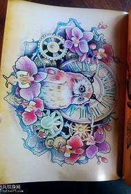 Patrún tattoo clog owl