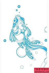 Modello manoscritto tatuaggio pesce
