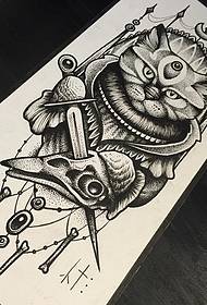 Manuscris de design tatuaj tatuaj cap european și american