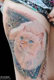 isang hanay ng mga pattern ng tattoo ng pusa sa mga binti