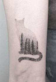 komplet tatoo modelov za hišne mačke, ki imajo radi mačke