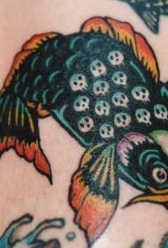 Хороший азіатський чорний малюнок татуювання кальмарів