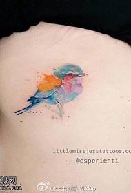 Belly of a bird tattoo pattern