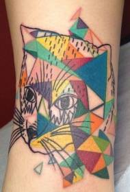 Yakajeka geometric katuni yakapenda tattoo maitiro
