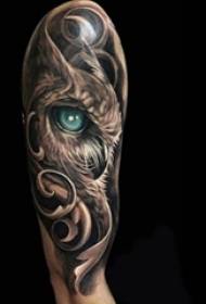 Variety of individuality animals abstract lines owl tattoo pattern