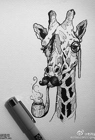 Rukopis žirafy tetovanie