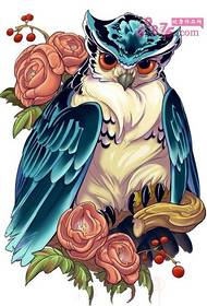 Art Owl Tattoo Manuskriptebild