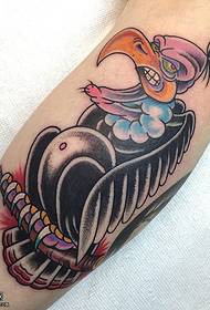 Motif de tatouage d'autruche de veau