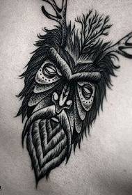 Tatueringsmönster för korguggla totem