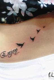 Izithombe ezinhle ze-goose flying tattoo