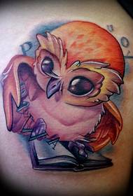 მოდის ტატუების შოუ: Cartoon Owl Tattoo Model