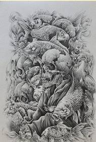 Un modello di manoscritto di tatuaggio di calamari raccomandato foto