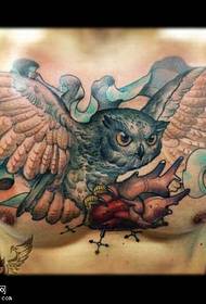 Owl tattoo pattern