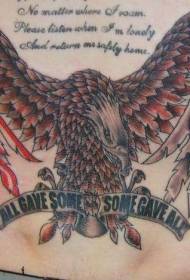 Model de tatuaj comemorativ vulturul steagului american