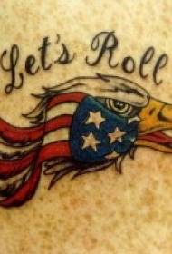 Узорак тетоваже слова америчке заставе и орла