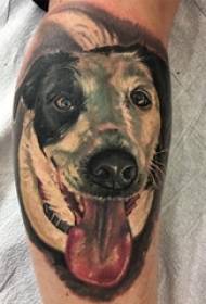 Pueri armis pictus abstractum deliciis parvum animal canis versus tattoo