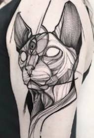 Sphinx thème du chat ensemble d'images de tatouage de chat
