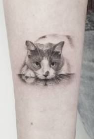 Cat Tattoo - Cat Kittys Cute Kitten Tattoo Pattern Works