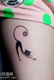 Iphethini ye-tattoo enhle ye-cat totem