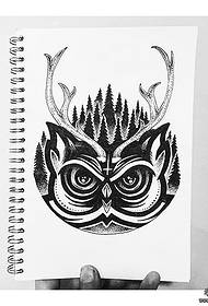 Owl Totem Alionyesha Utunzaji wa Picha ya Msitu wa Ardhi