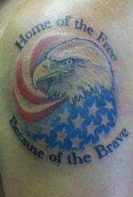 Орел та американський прапор татуювання візерунок
