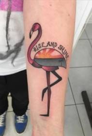 Vienkāršu personības līniju komplekts tetovējums flamingo tetovējums mazu dzīvnieku tetovējums modelis Daquan