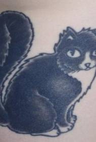 Flauscheg Kitten schwaarz-wäiss Tattoo Muster