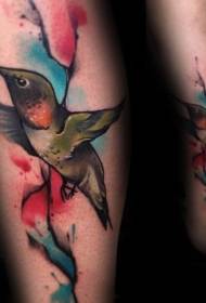 Modello tatuaggio tatuaggio piccolo colibrì uccello