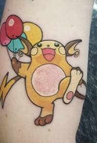 Malebela a Pente e Nyane Phoofolo e Nyane Pokémon Cartoon Cute Tattoo Pattern
