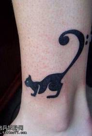 Modèle de tatouage totem jambe chat