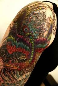 Magical Fire Phoenix Art Tattoo Model