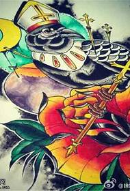 Bulan burung hantu meningkat gambar manuskrip tatu