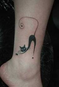 Bein Totem Katze Tattoo Muster