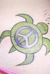 Цвят на татуировка лого на цветна костенурка